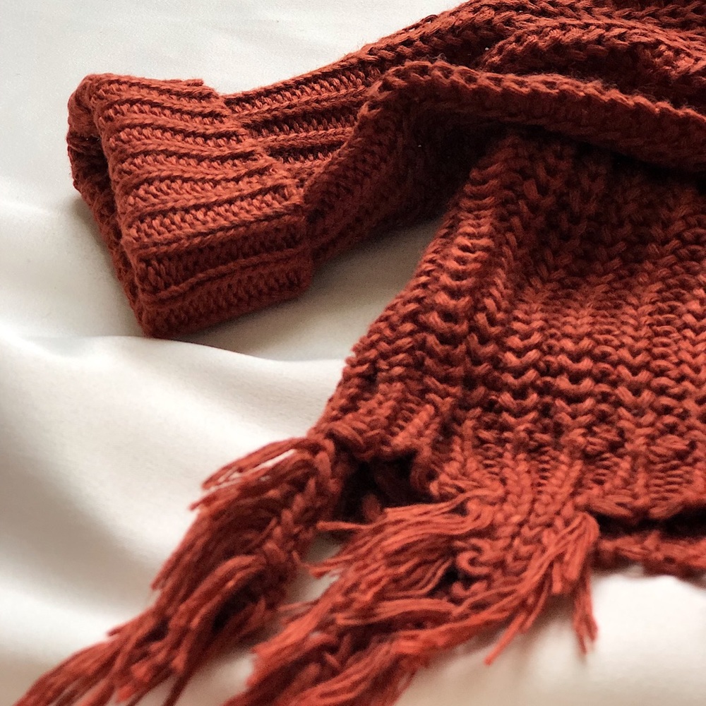 JACKET knitted crochet jacket — In Rust - Picture 7 of 7